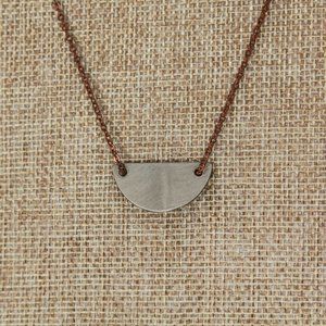 Half Moon Silver Necklace